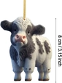 Vache tachetée noire et blanche (Style Trois)