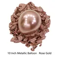 Glossy 10-inch metallic rose gold latex balloon for birthday and wedding party decorations - Metallic Rose Gold
