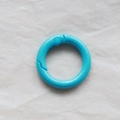 Blue 2.5cm lacquered metal spring ring clasp for DIY keychains and mobile accessories - Blue