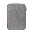 Gray fabric travel organizer bag with zipper for Apple Watch straps and cables - Medium / Textured Grey