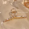 Épingle À Cheveux En Or Avec Croix Et Perles Et Strass