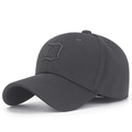 Gorra de béisbol elástica gris carbón con diseño de letra D bordada en relieve 3D - Elástico 57-58cm / gris oscuro
