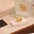 Detail of gold bow ring with sparkling zircons on elegant textured background - 4# Bowknot Shape