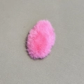 Sweet bright pink plush hair clip in soft faux fur for autumn winter fashion styles - Rose Pink