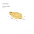 Gold finish 304 stainless steel oval letter R pendant charm for DIY jewelry - Letter R(ZA2254G-R) / Pendant Only / Gold