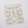 Stickers ongles 5D M-1006 avec tulipes roses et motifs de papillons en relief - M-1006-Tulipe Papillon (Comprend de la Colle à la Gelée)