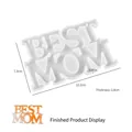 Stampo in silicone Best Mom 12,2x7,3cm per ciondoli in resina fai-da-te e gesso - BEST MOM Targa Appesa