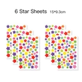 6 sheets of colorful star stickers for children DIY crafts and journaling decor - Star (6 Sheets)