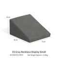 Grey microfiber jewelry necklace display stand pedestal, size 8x7x4cm, 0.04kg weight - Grey Necklace Stand (Small)