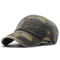 Klassieke camouflage honkbalpet van gewassen canvas met gebogen rand en 6-panel structuur - Klassieke Jungle Camouflage (04)