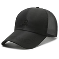 Casquette de baseball noire à séchage rapide avec lettre R brodée et filet mesh - Réglable / Noir
