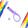 Single piece straight purple hair extension with clip-in attachment and color code 16 - Purple (16)