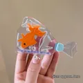 Creative 9cm goldfish in bag acetate hair claw clip with unique transparent design - Goldfish Claw