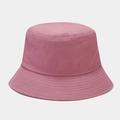 Pink cotton twill bucket hat for women with reinforced stitching on the brim - M (56-58cm) / Dusty Pink