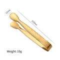 Golden 304 stainless steel sugar tongs with hammered finish, 110mm food grade ice clip - Hammered Model / Gold