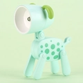 Magnetic mini dog night light in mint green with adjustable joints for desk decor - Spotted Dog (LD18B) / Cyan Blue