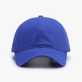 Classic deep blue cotton baseball cap with adjustable soft top and six-panel design - Adjustable / Sapphire Blue