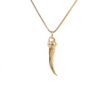 Gouden chili hanger ketting met box-ketting voor dames, strakke minimalistische sieraden - Chili Hanger
