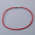 Collier minimaliste en corde tressée rouge avec fermoir argenté en acier inoxydable - Style B-3.5mm Cordon Rouge-Fermoir Acier-Collier