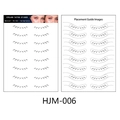 Waterproof lower eyelash tattoo stickers with 8 pairs of varied black styles - HJM-006