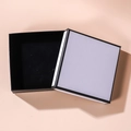 Minimalist square black and white jewelry gift box for rings and necklaces - Black and White Minimalist (Lid and Base)