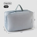 Organisateur de voyage bleu brumeux taille L pour rangement compressé de vêtements en valise - Grand / Bleu Brume