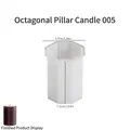 Translucent octagonal cylinder silicone candle mold with 5.7x7.2cm dimensions for DIY crafts - Octagonal Column