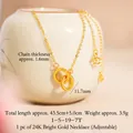 Détails du collier en or 24K avec doubles anneaux entrelacés et chaîne de 1,6 mm - Collier Double Anneau / Environ 43,5 cm + 5,0 cm