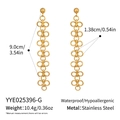 Tabella taglie dettagliata per orecchini a quadrifoglio in acciaio oro da 9,0 cm - Oro (YYE025396-G)