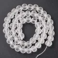 Frosted white round beads for DIY jewelry making in a spiral arrangement - Frosted White Glass / 6mm/1 Piece Approximately 63 Pieces/21g