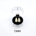 Halloween 15mm off-white vampire fangs in a transparent octagonal gift box - Dentures (15MM) / Ivory White