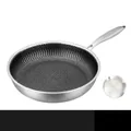 316L stainless steel frying pan with honeycomb texture, suitable for induction cooktops - 316 Single Sided Texture (No Lid)