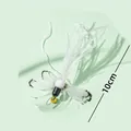 Style 7 feather replacement for cat wand with white feathers and bell, 10cm length - No. 7 Insect Replacement Head