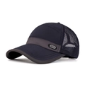 Gorra de béisbol de malla azul marino con logo de goma para deportes al aire libre - Azul marino