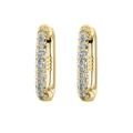 Detailed macro view of S925 sterling silver stamp on gold hoop earrings with blue stones - Gold Circle Blue Zirconia Ear Buckle