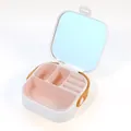 Portagioie portatile bianco con specchio e interno rosa per anelli e collane - Con specchio / Bianco