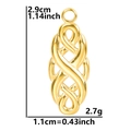 Colgante nudo de bruja de acero en oro 18k con una altura de 2,9cm y ancho de 1,1cm - Dorado Solo Colgante (Sin Cadena)