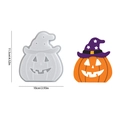 Halloween pumpkin witch hat silicone mold with measurements for DIY resin candle holder - NO.3 Pumpkin Insert