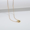 Gouden ketting met geldzak hanger en dollarteken in een trendy ins-stijl look - Geldtas