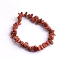 Handmade bracelet featuring reddish brown natural stone chips with gold sparkles - Gold Sandstone