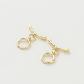 Polished 14k gold-plated OT toggle clasps for DIY jewelry making and bracelet assembly - 14K Round Curved Bar OT Clasp Style 2 - 2Pcs/Pack