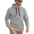 Sudadera gris de hombre con textura de punto de gofre y detalles de capucha - S / Gris claro