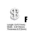 Detailed size specifications for the silver dollar sign charm bead 11mm by 16mm - Platinum Plated Copper / Zirconia / Dollar Sign Pendant