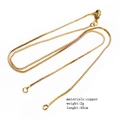 Detailed view of 45cm copper gold chain necklace highlighting 2g weight and metal texture - Box Chain