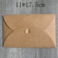 Brown kraft paper envelope with heart-shaped clasp closure in 11x17.5cm size - Heart Clasp Envelope 17.5*11CM / Kraft Paper