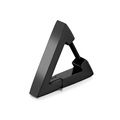 Orecchini a cerchio triangolari nero opaco dal design geometrico stile unisex - Fibbia per orecchio a triangolo / Nero