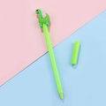 Penna gel creativa a forma di dinosauro verde per studenti su sfondo rosa e blu - 0.5mm / Verde