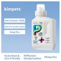 Kimpets 500g pet baking soda deodorizing beads in white square bottle with measuring cap - 500 g