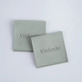 Light grey-green microfibre velvet jewelry envelope bags with embroidered logo - Light Green