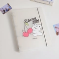 Carpeta A4 esmerilada con diseño de oso cereza y banda elástica negra de cierre - Cubierta de Oso Cereza